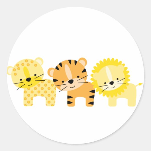 Jungle Cat Envelope Afdichtingen Ronde Sticker (Voorkant)