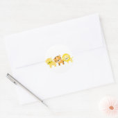 Jungle Cat Envelope Afdichtingen Ronde Sticker (Envelop)