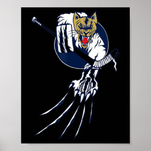 Jungle Cat Hockey IJsbeest Keeper Logo Poster