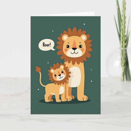 Jungle Cats Vaderdag Kaart (Voorkant)