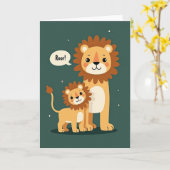 Jungle Cats Vaderdag Kaart (Gele Bloem)
