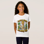 Jungle Crew Bouwt Groot Cute Giraffe T-Shirt | (Voorkant volledig)