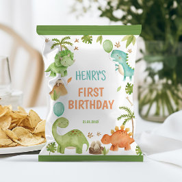 Jungle Cute Dinosaurus 1e Verjaardag Chipzak Verpa Flyer