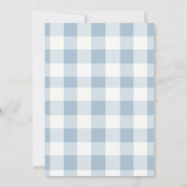 Jungle Dier Blauw Gingham Luiaard Koppel Shower Kaart (Achterkant)