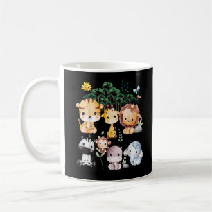 Jungle Dier Wilde Dieren Safari Thema Bos Cute Ba Koffiemok