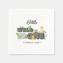 Jungle Dier Wilde Eén Verjaardags Servetten
