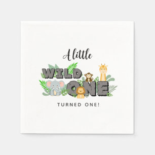 Jungle Dier Wilde Eén Verjaardags Servetten