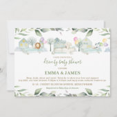 Jungle Dieren Auto's Groene Drive By Baby Shower Kaart (Voorkant)