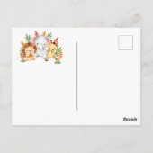 Jungle Dieren Baby Shower Bedankkaart Briefkaart (Achterkant)
