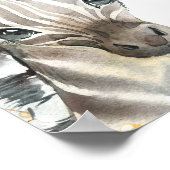 Jungle Dieren, Bloemen, Welkom Baby Shower Poster (Hoek)