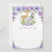 Jungle Dieren Bloemige Tijd Capsule Berichtkaart Kaart (Voorkant)