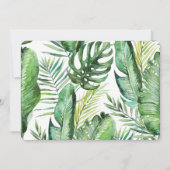 Jungle Dieren Doop Foto Uitnodiging (Achterkant)