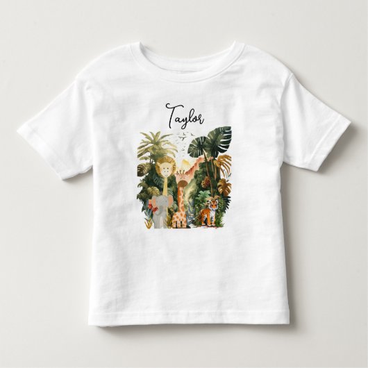 Jungle Dieren Exotische Safari Droom Kinder Shirts (Voorkant)