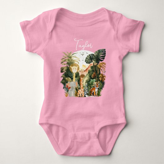 Jungle Dieren Exotische Safari Droom Romper (Voorkant)