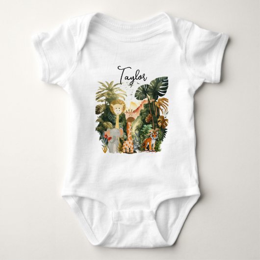 Jungle Dieren Exotische Safari Droom Romper (Voorkant)