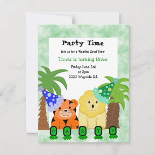 Jungle Dieren Feest Uitnodiging