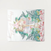 Jungle Dieren Gelukkige Verjaardag Wandkleed (Voorkant (horizontaal))