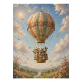 Jungle Dieren Heet Lucht Ballon Perfect Poster (Voorkant)