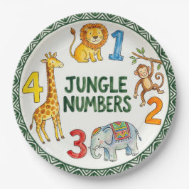 Jungle Dieren & Nummers Leuke Leerzame Papieren Bo Bordje