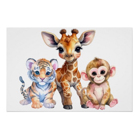 Jungle Dieren Perfect Poster (Voorkant)