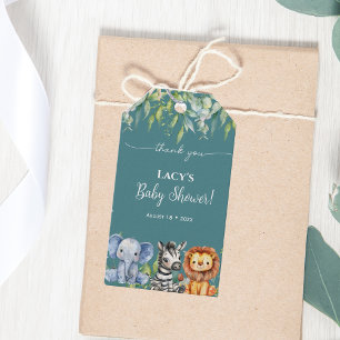Jungle Dieren Safari Baby Borrel Cadeaulabel