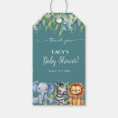 Jungle Dieren Safari  Babyfeestje Cadeaulabel (Voorkant)