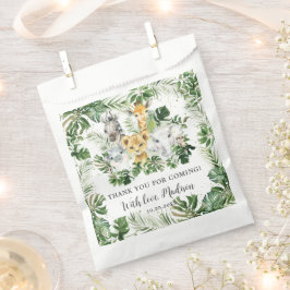 Jungle Dieren Safari Groene Neutrale Baby Shower Bedankzakje