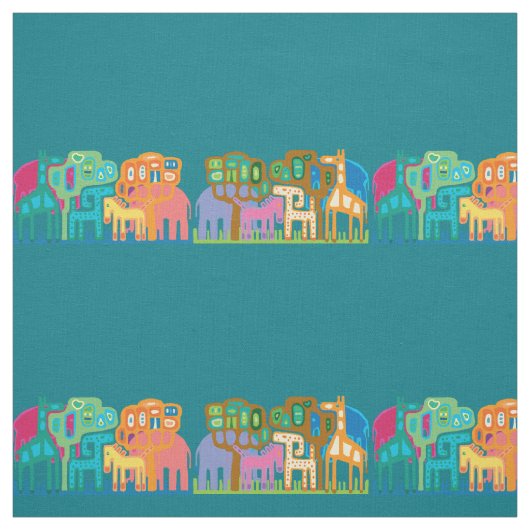 Jungle dieren stof (Swatch)