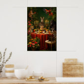 Jungle Dieren Thee Feest Poster, Maximalist Poster (Keuken)