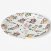 Jungle Dieren Verjaardagsfeest Borden Papieren Bordje (Gekanteld)