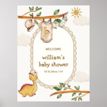 Jungle Dino Waslijn Jongen Baby Shower Welkom