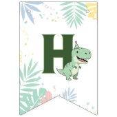 Jungle Dinosaur Roar Happy Birthday Banner (Tweede vlag)