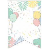 Jungle Dinosaur Roar Happy Birthday Banner (Eerste vlag)
