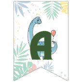 Jungle Dinosaur Roar Happy Birthday Banner (Derde vlag)