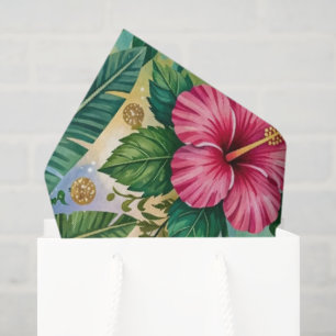 Jungle Fantasy Bloemen Paars Groen Goud Dromerig Tissuepapier