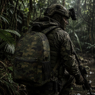 Jungle Fantoom Tactisch Camouflagepatroon Bedrukte Rugzak