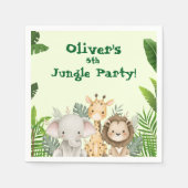 Jungle Feest Aangepaste Papieren Servetten (Voorkant)