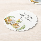 Jungle Feest Baby Shower Feest Kartonnen Onderzetters (Gekanteld)