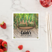 JUNGLE FEEST Bladeren & Dierprint Aangepaste Verja Servet (Insitu)