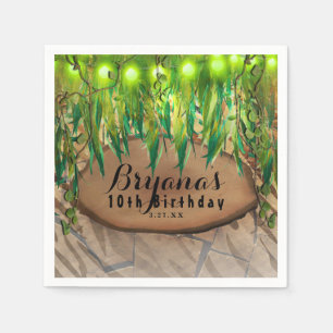 JUNGLE FEEST Bladeren & Dierprint Aangepaste Verja Servetten