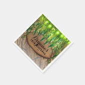 JUNGLE FEEST Bladeren & Dierprint Aangepaste Verja Servetten (Hoek)