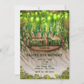 JUNGLE FEEST Bladeren & Dierprint Uitnodigingen (Voorkant)