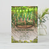 JUNGLE FEEST Bladeren & Dierprint Uitnodigingen (Staand voorkant)