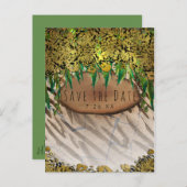 JUNGLE FEEST Goud Glam Dierenprint Sla de Datum op Aankondigingskaart (Voorkant / Achterkant)