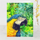 Jungle feest uitnodiging Vouwbare wenskaart (Gele Bloem)