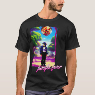 Jungle Fever Chimpansee Disco Anime 90s meisje T-shirt