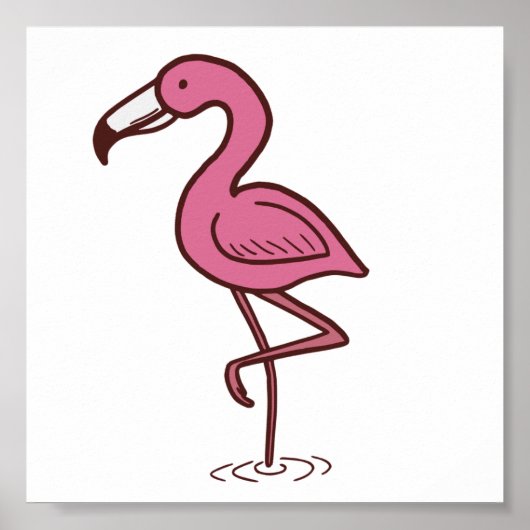 Jungle Flamingo Kleine Print (Voorkant)