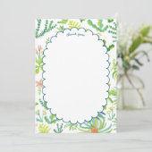 Jungle Garden Watercolor Custom BRIDAL SHOWER Bedankkaart (Staand voorkant)