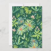 Jungle Garden Watercolor Custom BRIDAL SHOWER Bedankkaart (Achterkant)