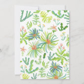 Jungle Garden Watercolor Custom BRIDAL SHOWER Bedankkaart (Achterkant)
